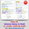 Class 10 Science Chapter-10 Notes In Hindi प्रकाश : परावर्तन और अपवर्तन
