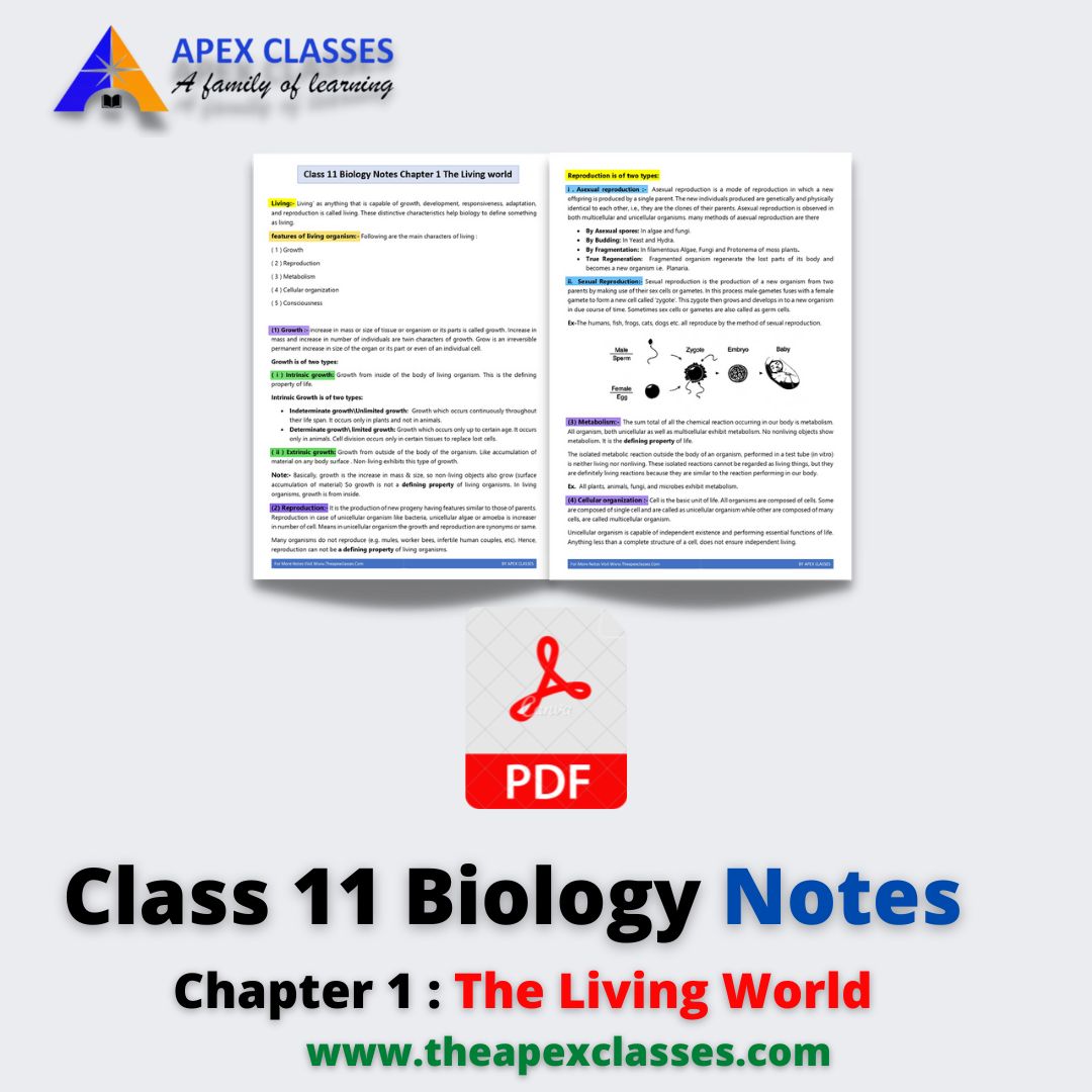 class-11-biology-chapter-1-notes-the-living-world-apex-classes