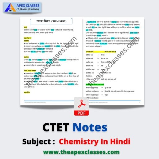 CTET Chemistry Notes In Hindi PDF