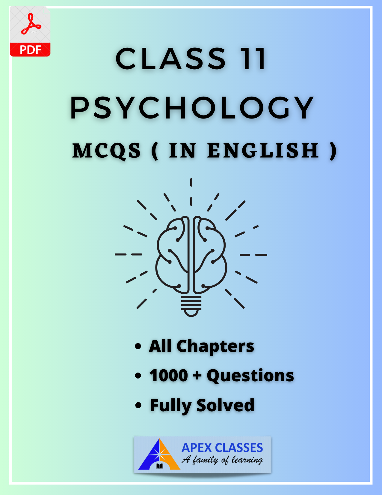 NCERT Class 11 Psychology MCQs all Chapters in English PDF