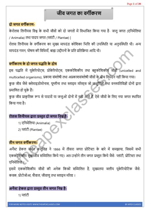 Class 11 Biology Notes In Hindi PDF ( All Chapters ) - Image 3