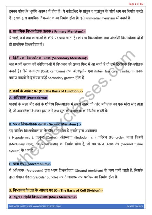 Class 11 Biology Notes In Hindi PDF ( All Chapters ) - Image 5