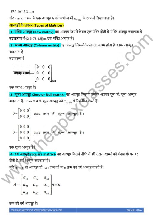 Class 12 Math Notes In Hindi PDF - Image 2