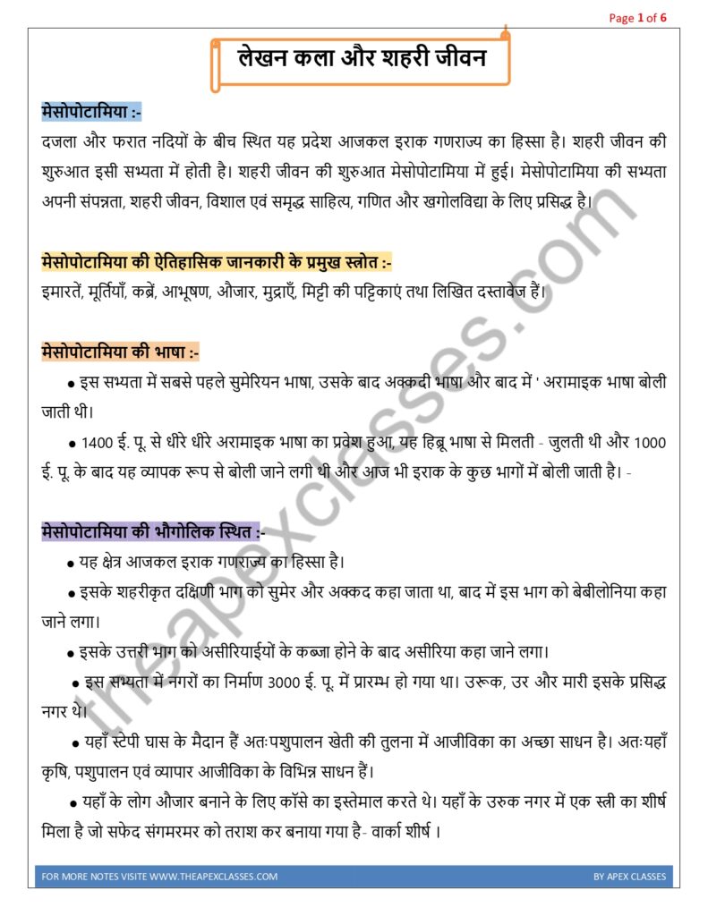 CLASS 11 HISTORY CHAPTER 6 NOTES HINDI MEDIUM visual data 7