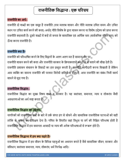 Class 11 Polity Notes In Hindi PDF ( All Chapters ) - Image 2