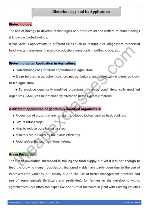 Class 12 Biology Notes In English PDF ( All Chapters ) - Image 3