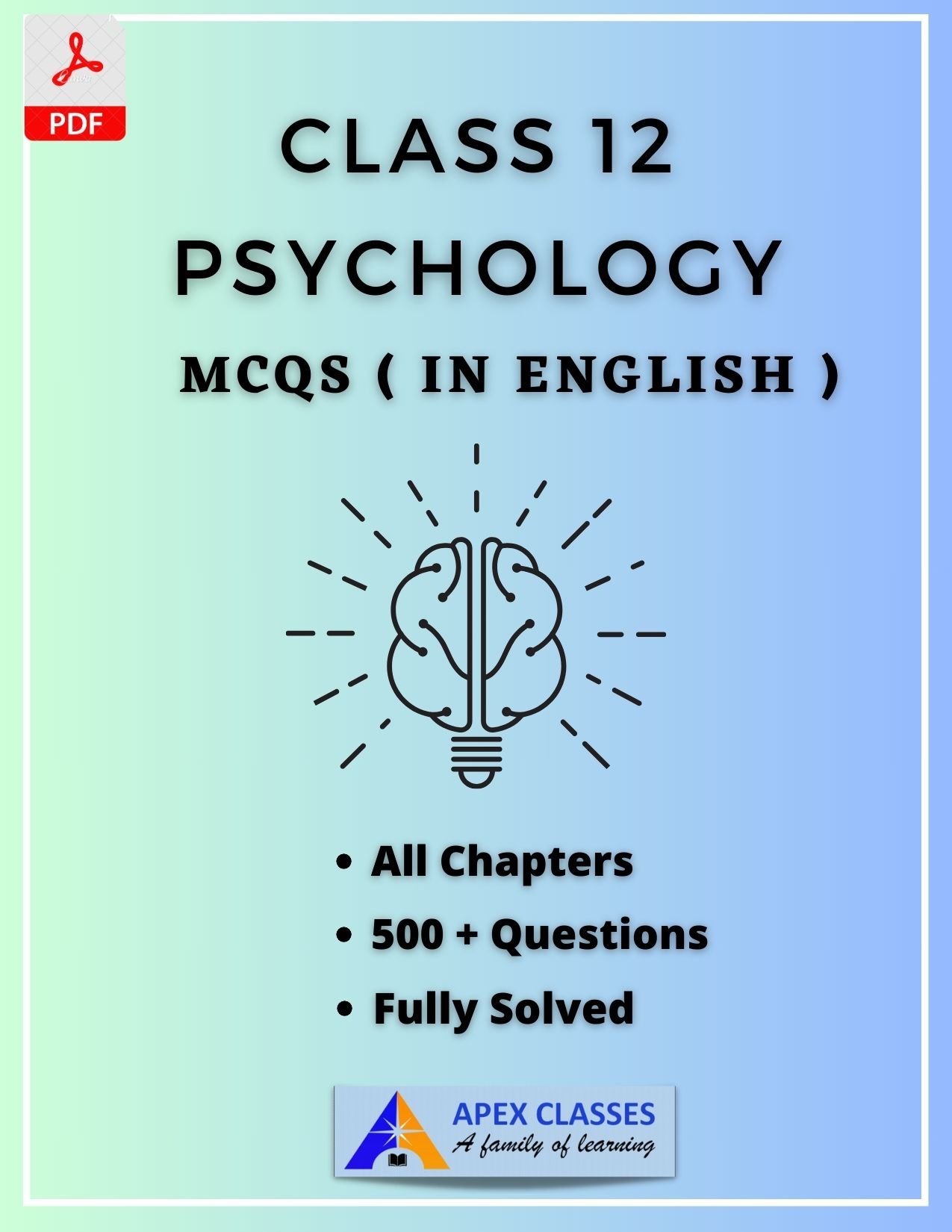 NCERT Class 12 Psychology MCQs all Chapters in English