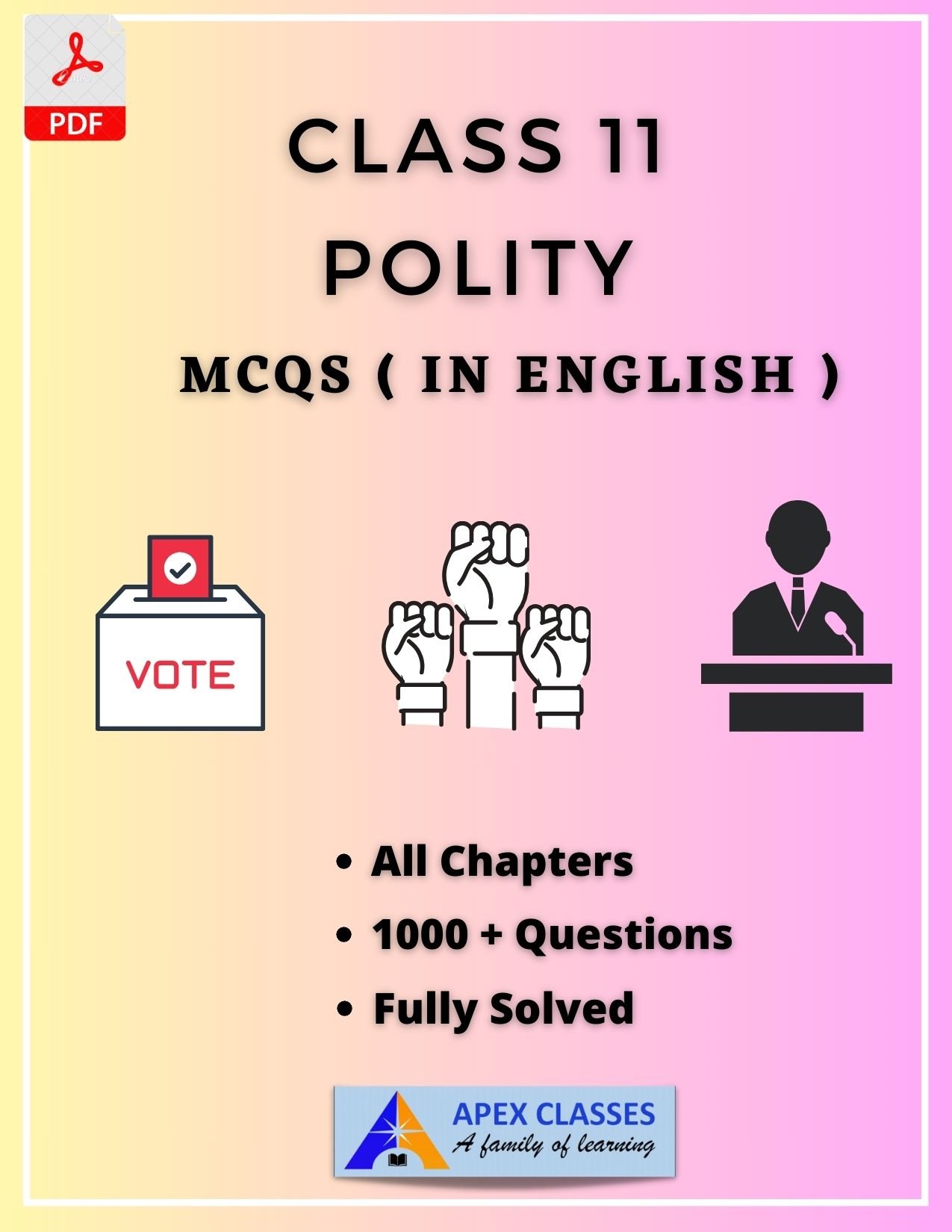NCERT Class 11 Polity MCQs all Chapters in English