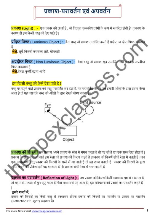 Class 10 Science Notes In Hindi ( Notes + MCQs ) PDF - Image 7