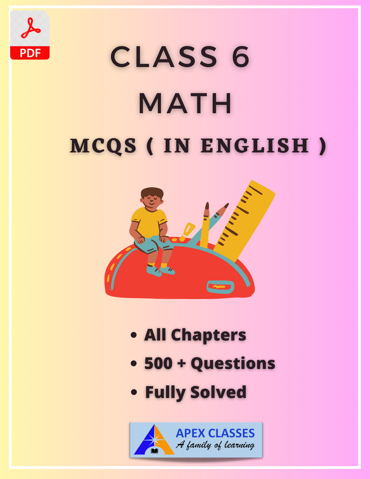 Class 6 Math MCQs In English PDF