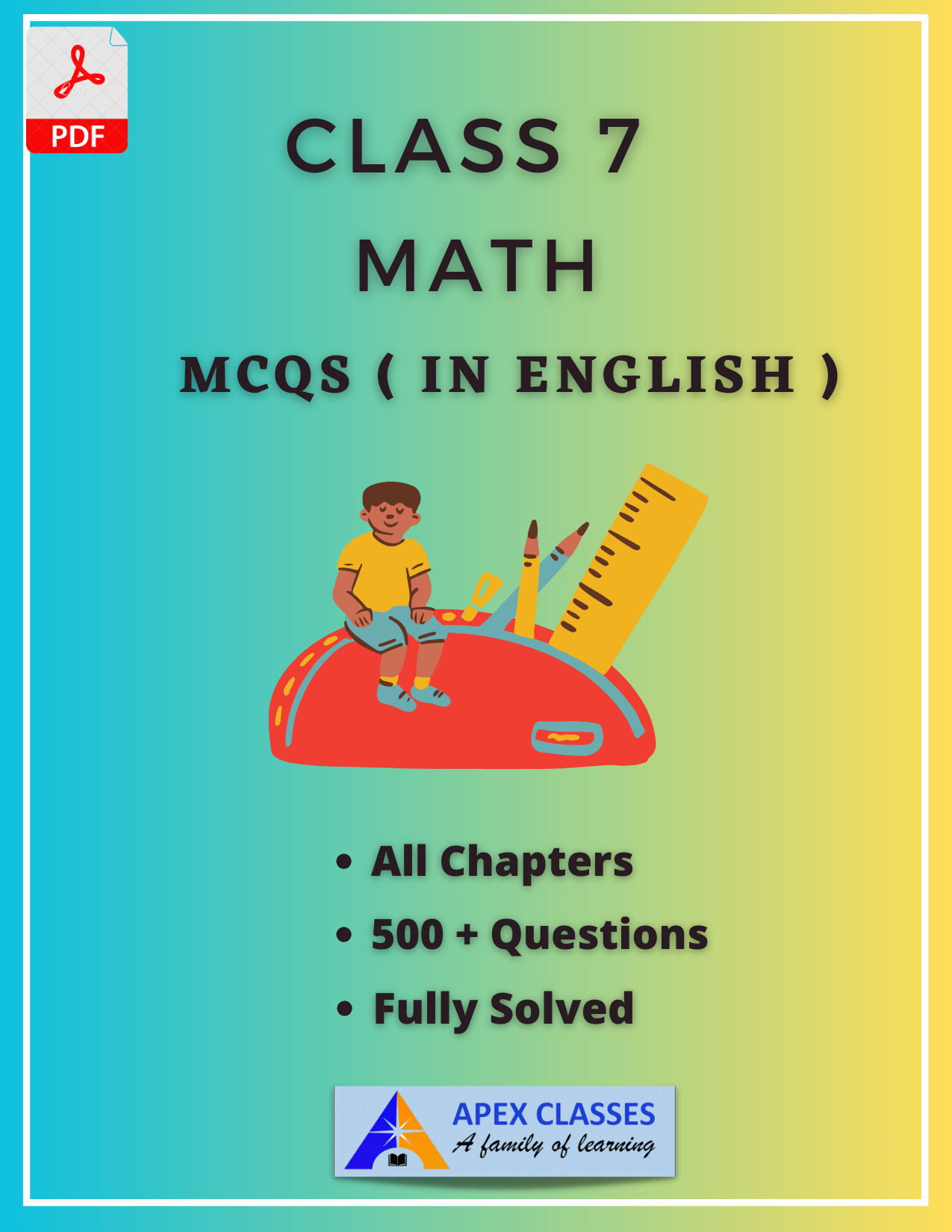 Class 7 Math MCQs In English PDF