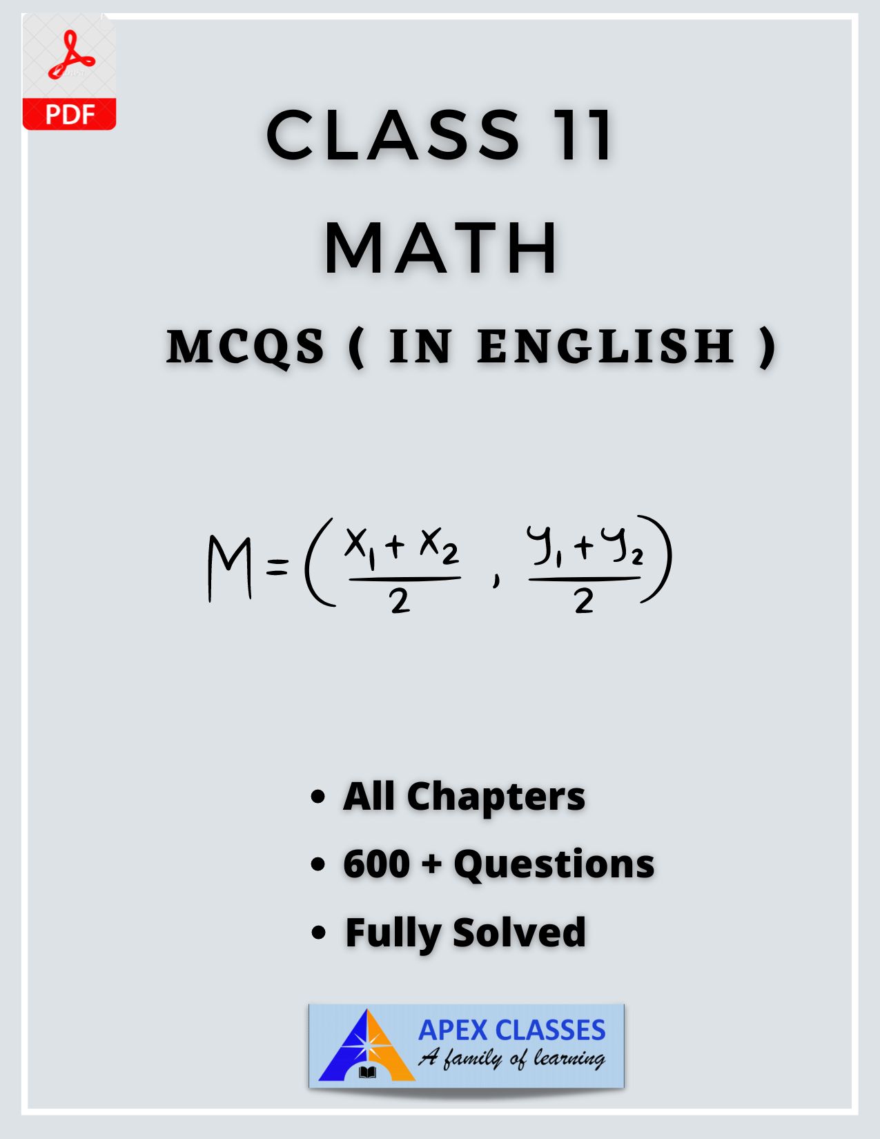 Class 11 Math MCQs in English PDF