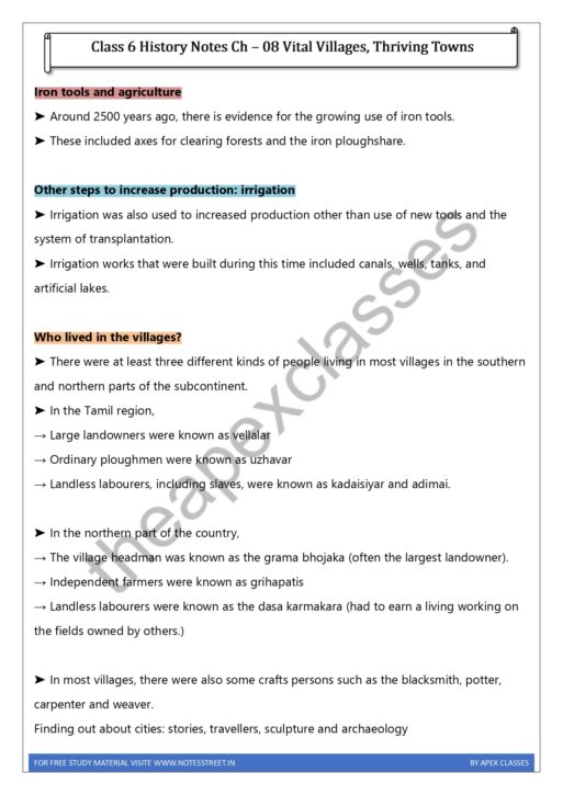 Class 6 SST Notes in English PDF - Image 4