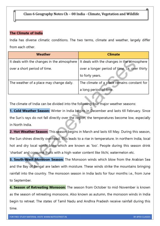 Class 6 SST Notes in English PDF - Image 5